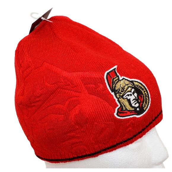 Ottawa Senators NHL Hockey Reversible Beanie Cap - Vintage Reebok Toque Hat 2010 - Picture 2 of 11